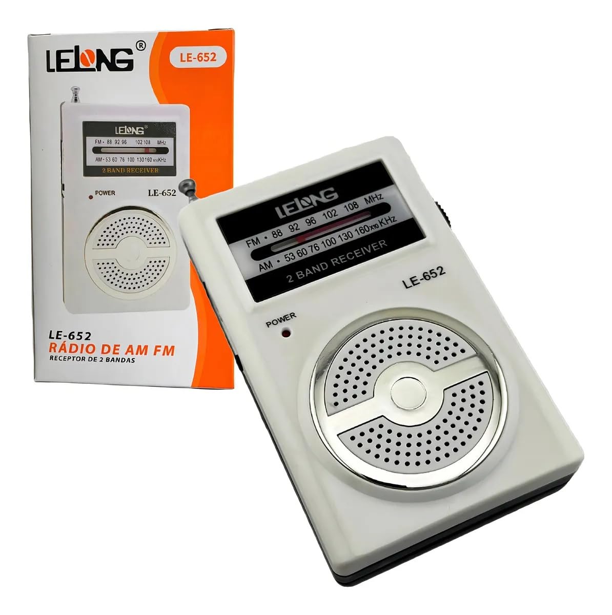 Mini Rádio de Bolso AM/FM Portátil Sintonizador Analógico, Design